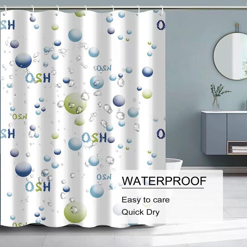 TIKABC Shower Curtain Liner, 4G PEVA Shower Liner, Plastic Waterproof Shower Curtains, 72x72 inch with Grommet Holes 3 Magnetic Weights - Image 3